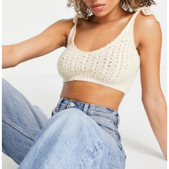 New ~ TOPSHOP , NORDSTROM ~Knitted Pretty Bralette Size 4-6 Fall - Picture 9 of 9